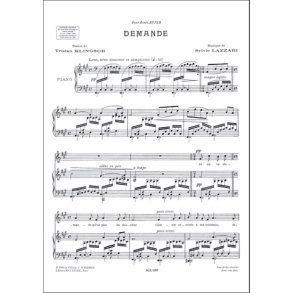 Demande : Pour Chant Et Piano
